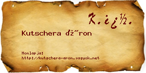 Kutschera Áron névjegykártya